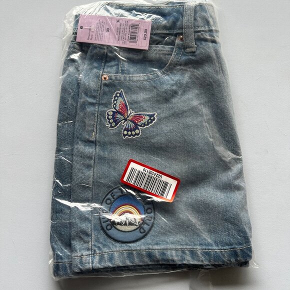 Wild Fable Women's Low-Rise Denim Mini Skirt Medium Wash Patches 00 - Picture 5 of 6